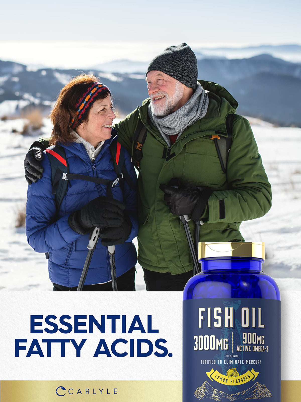 Fish Oil 3000mg 900mg Omega 3 200 Softgels Lemon Flavor E9665
