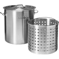 Stainless Steel 53qt Stockpot with Basket and Lid E66817