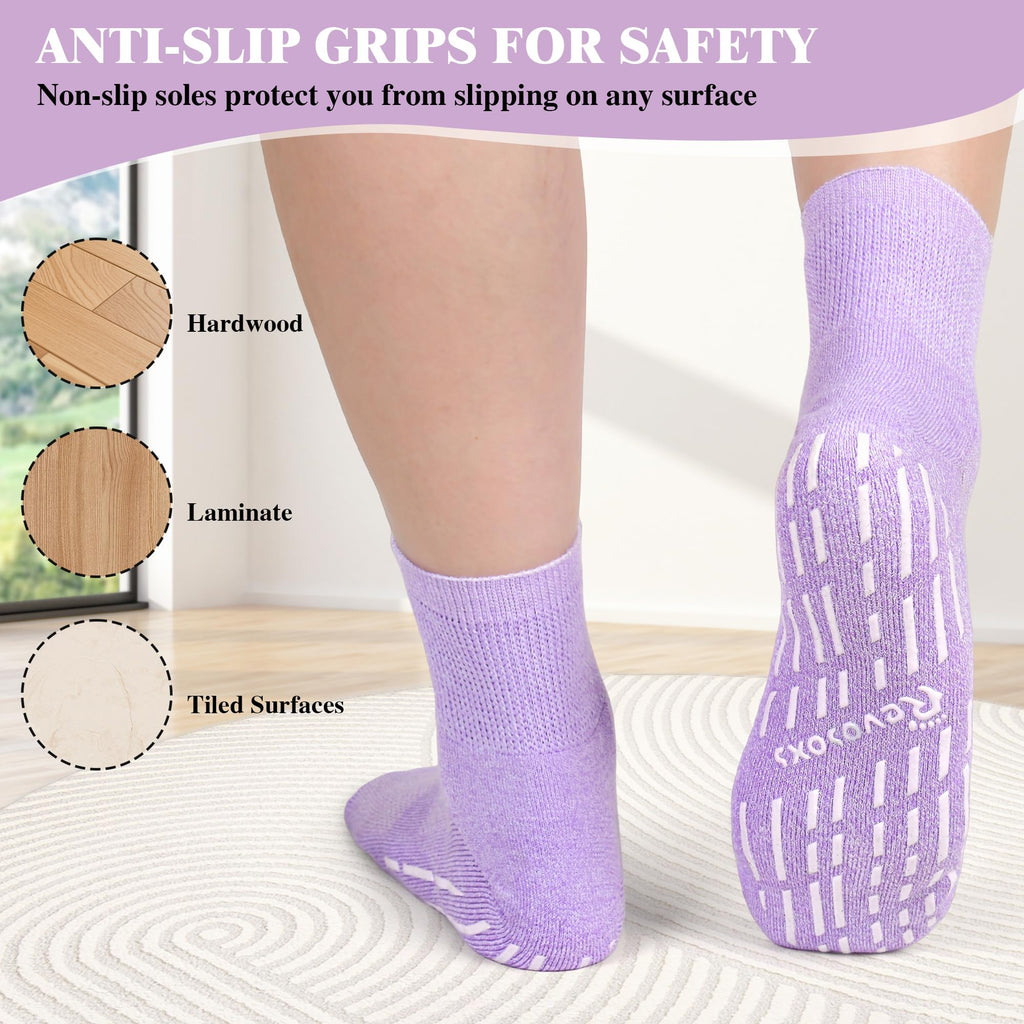 Non Slip Seamless Diabetic Ankle Socks 5 Pairs D740