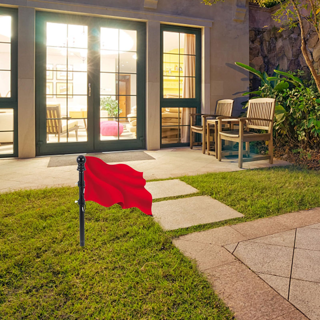 Black Rotating Flagpole Assembly with Base D556
