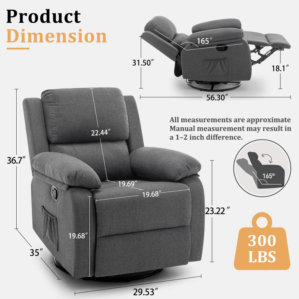 360 Swivel Rocker Recliner Chair J95680