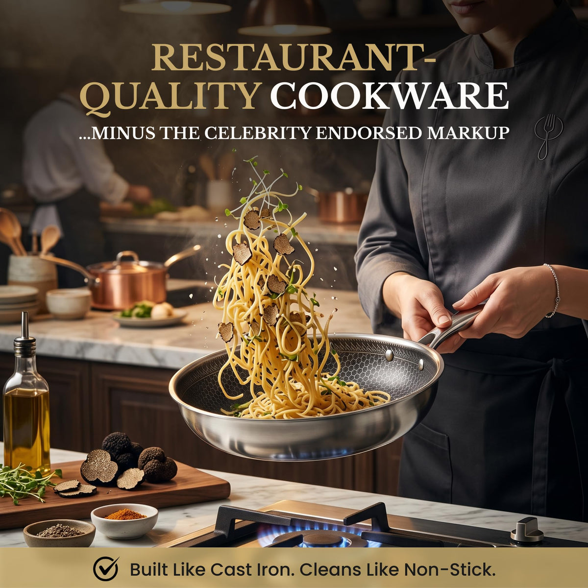 8/10/12" Stainless Steel Nonstick Pan Set A92203