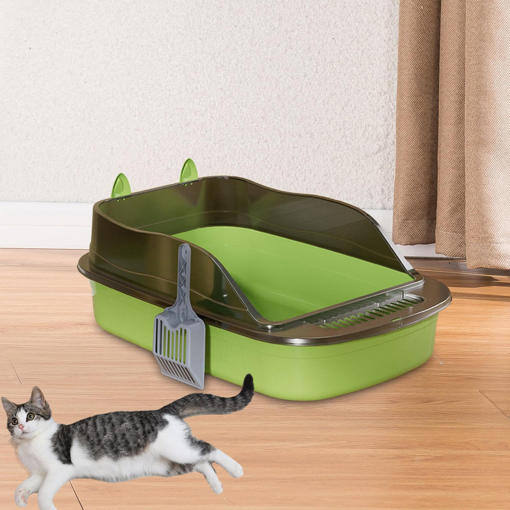 Green Semi Closed Sifting Cat Litter Box F839