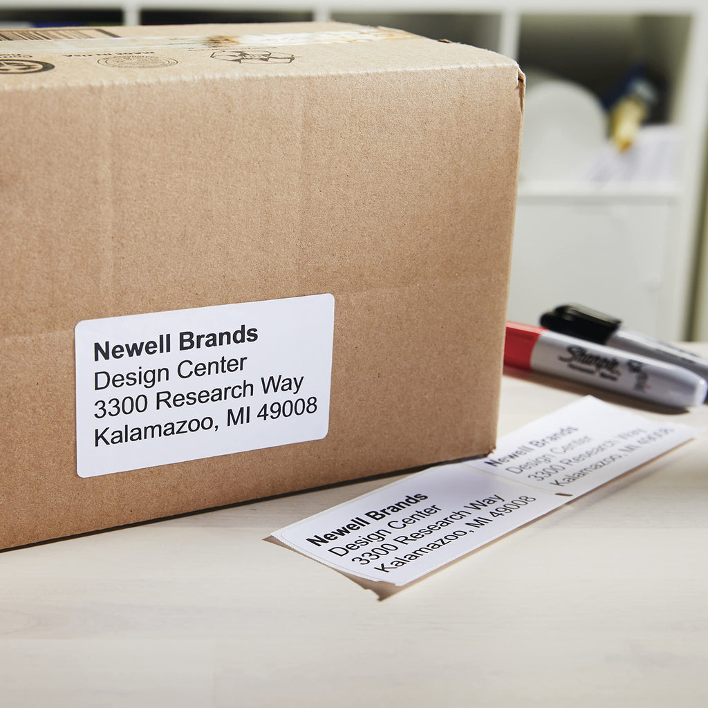 White Shipping Labels 2-1/8" x 4" 6 Rolls I7954