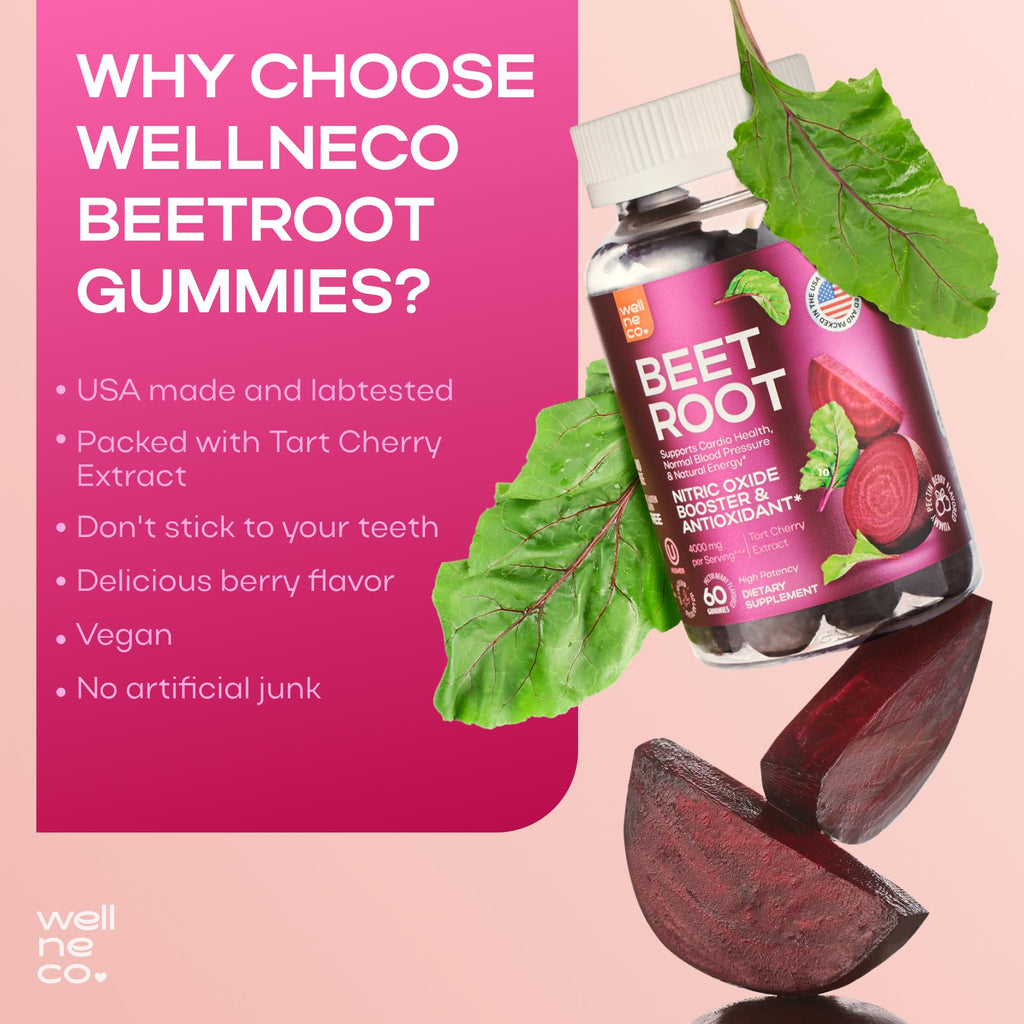 Beet Root Gummies with Tart Cherry, 60 Pcs Y68249