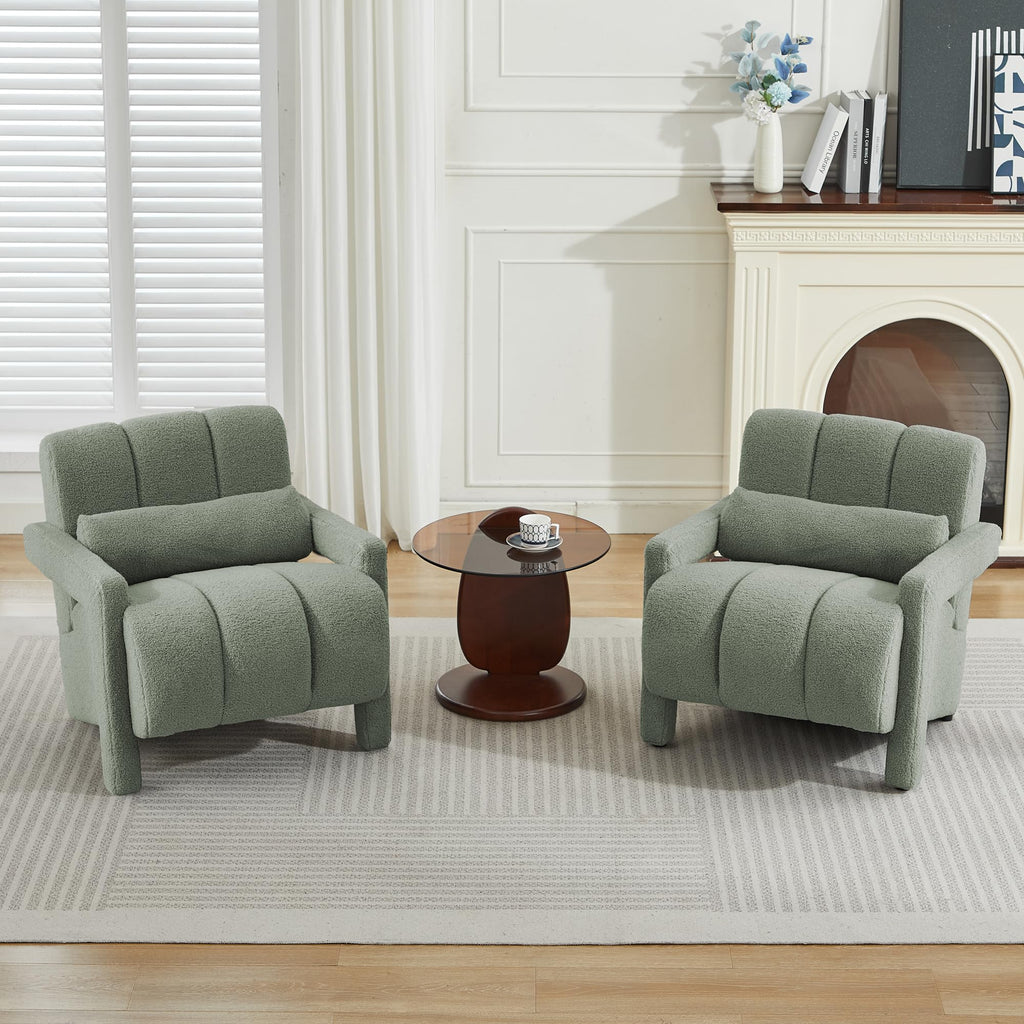 Green Accent Chair Set of 2 C3646