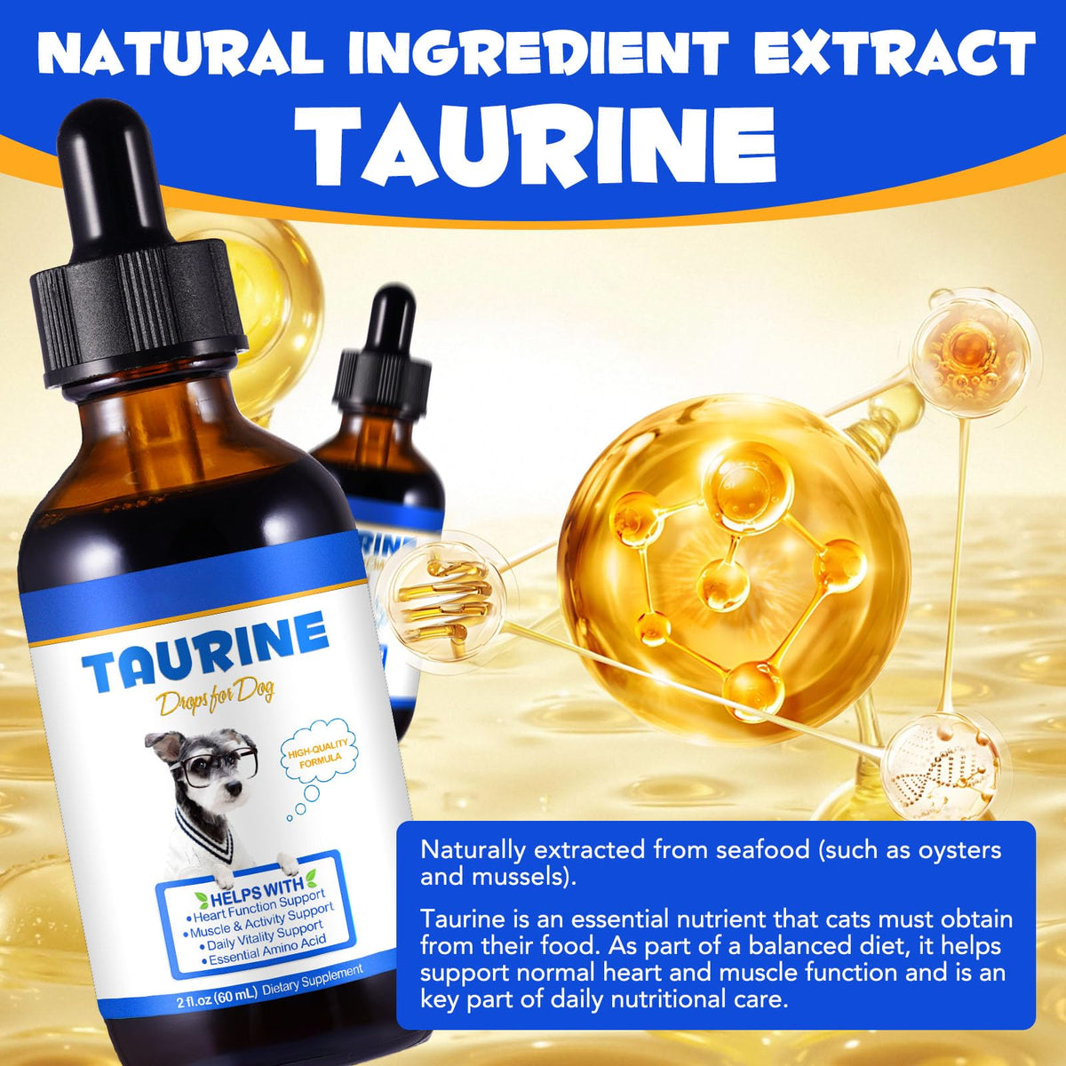 Taurine Liquid Supplement for Dogs 60ml R48635