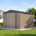 8x10 FT Metal Outdoor Storage Shed with Lockable Door I42782