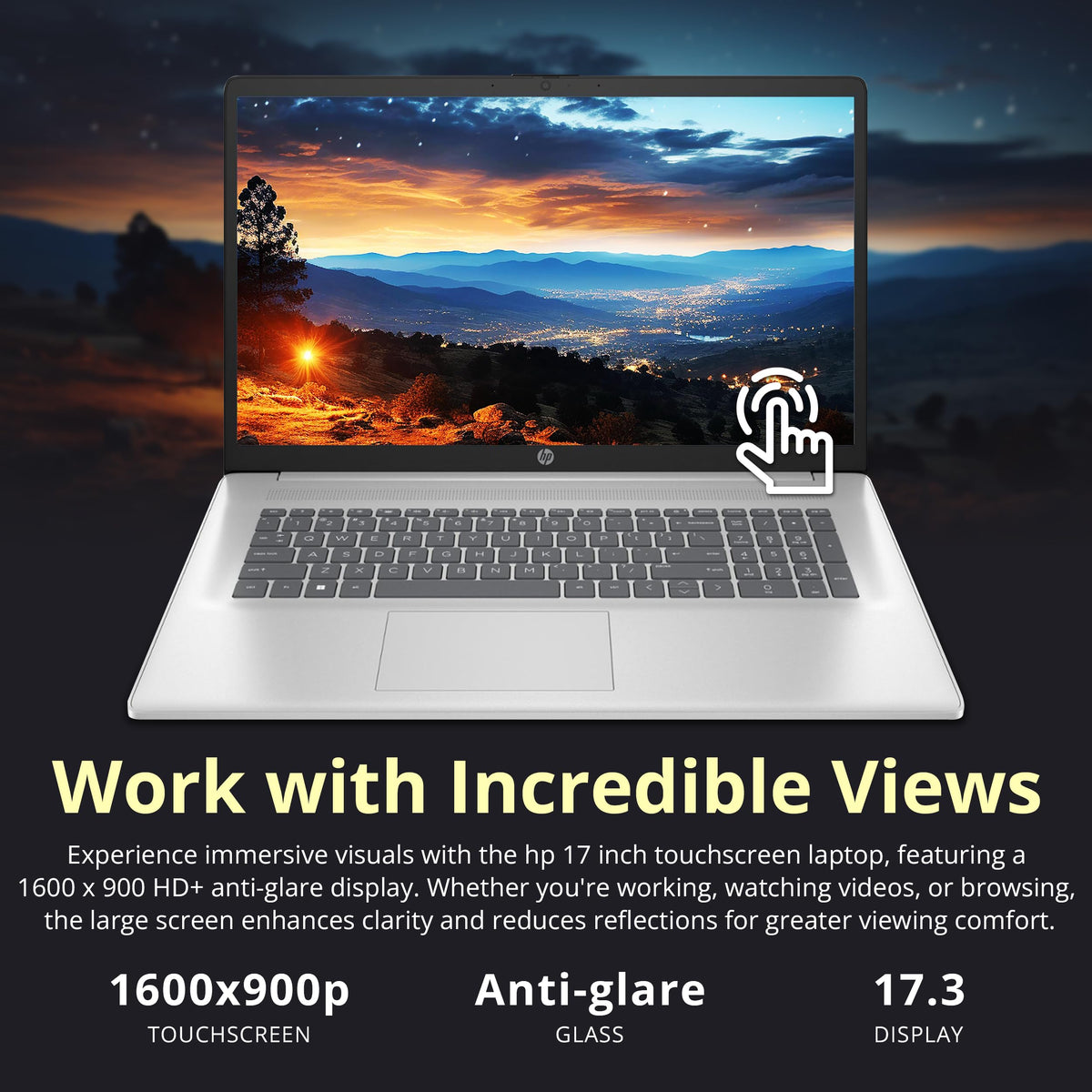 17.3" HD+ Touchscreen Laptop, AMD Ryzen 5, 16GB RAM, 1.5TB Storage, Silver L4334