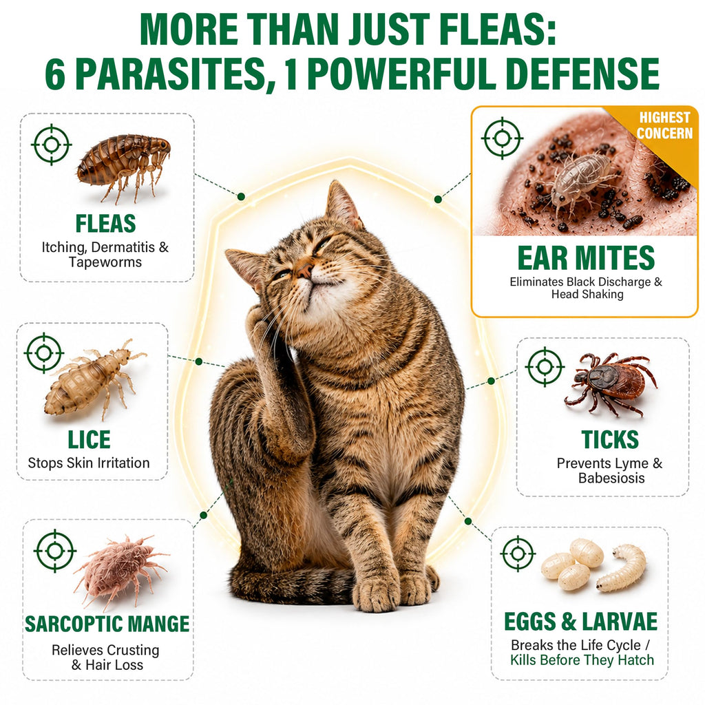 Flea and Tick Drops for Cats 6 Pack I4455