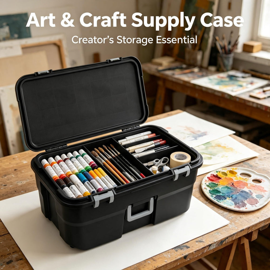 22 Gallon Lockable Wheeled Plastic Storage Trunk R212431