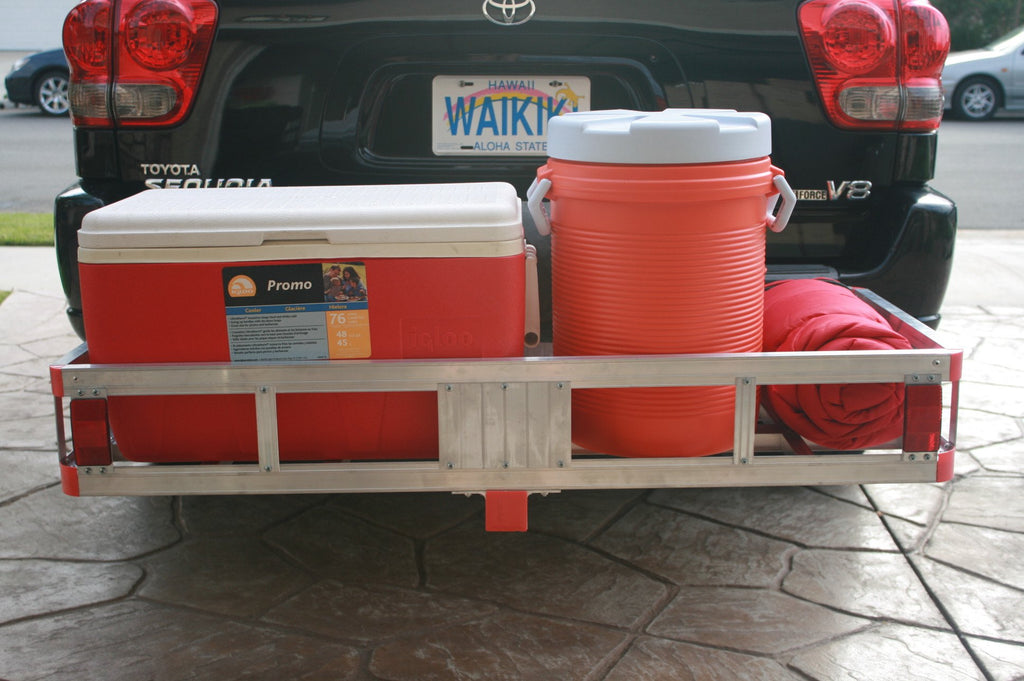 Aluminum Hitch Cargo Carrier with High Side Rails J9148