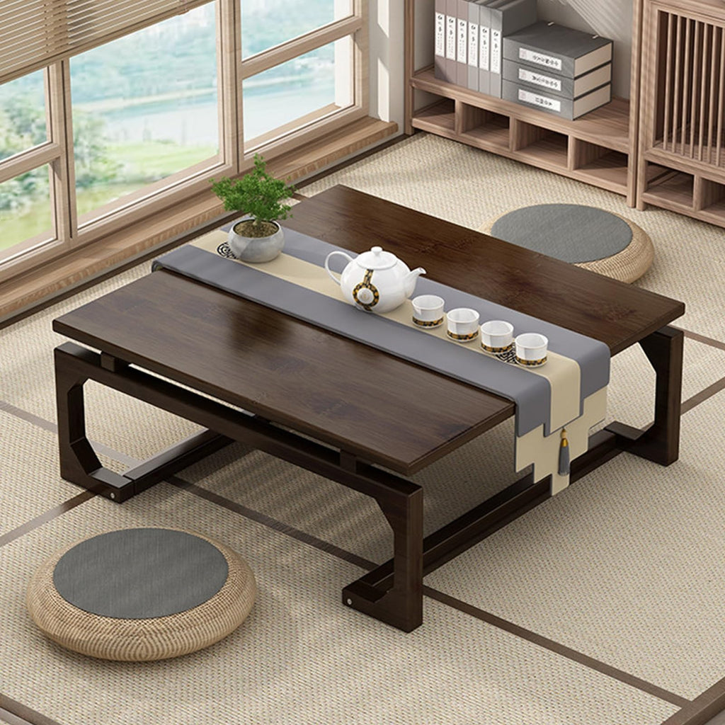 Japanese Floor Table Solid Wood 100x55x30cm R909