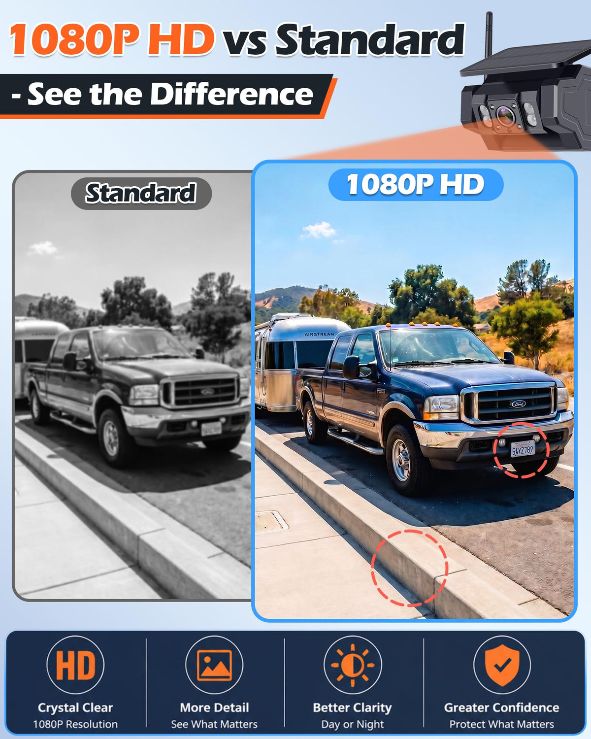 1080P Magnetic Wireless Backup Camera E259