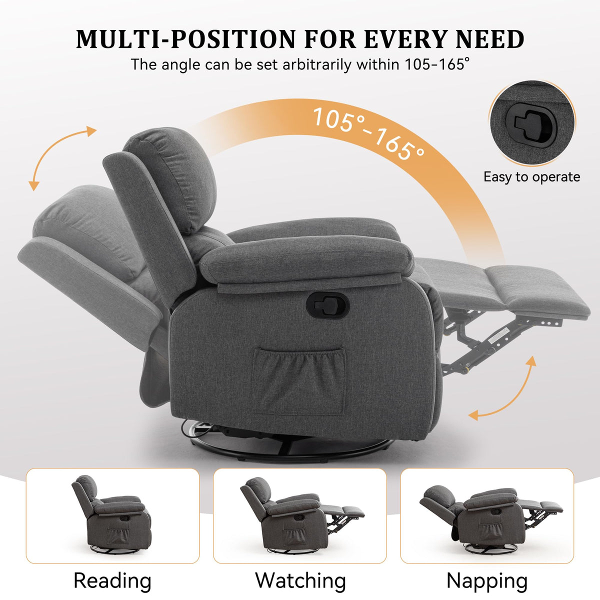 360 Swivel Rocker Recliner Chair J95680