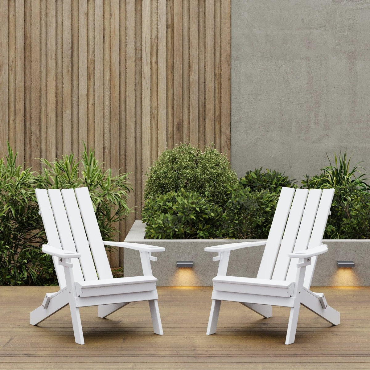 Folding Adirondack Chair with Cupholders J509