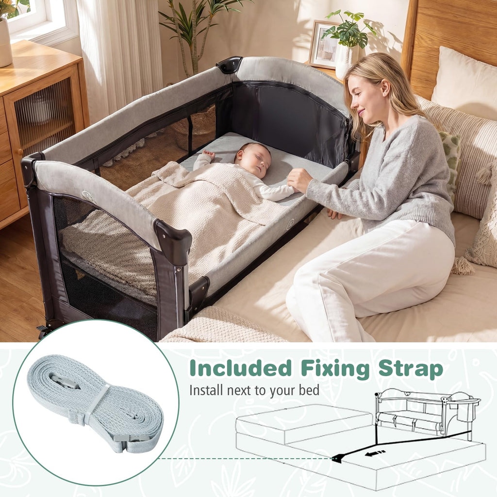 5-in-1 Pack and Play Bassinet Playard with Diaper Changer V19806