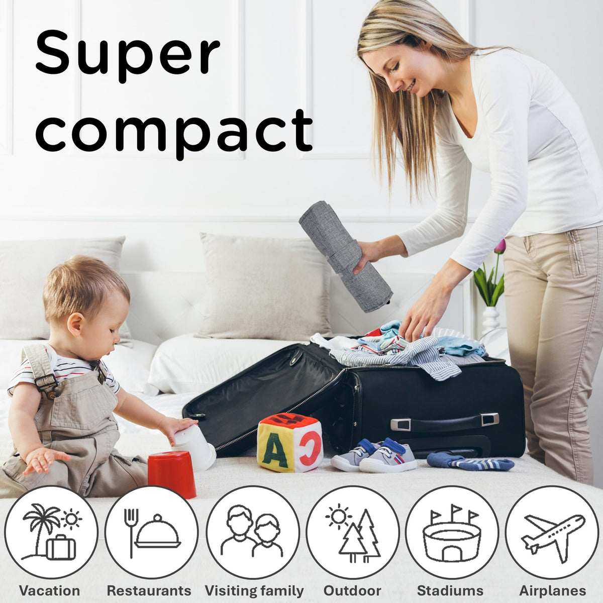 Compact Travel High Chair Portable Baby Harness Seat K843964