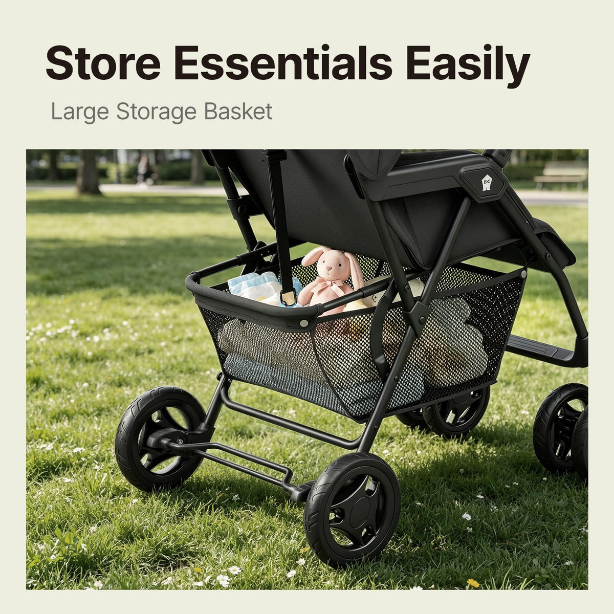 Lightweight Travel Stroller with Near-Flat Recline Seat K390
