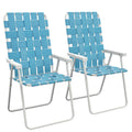 Set of 2 Blue Patio Folding Chairs S439