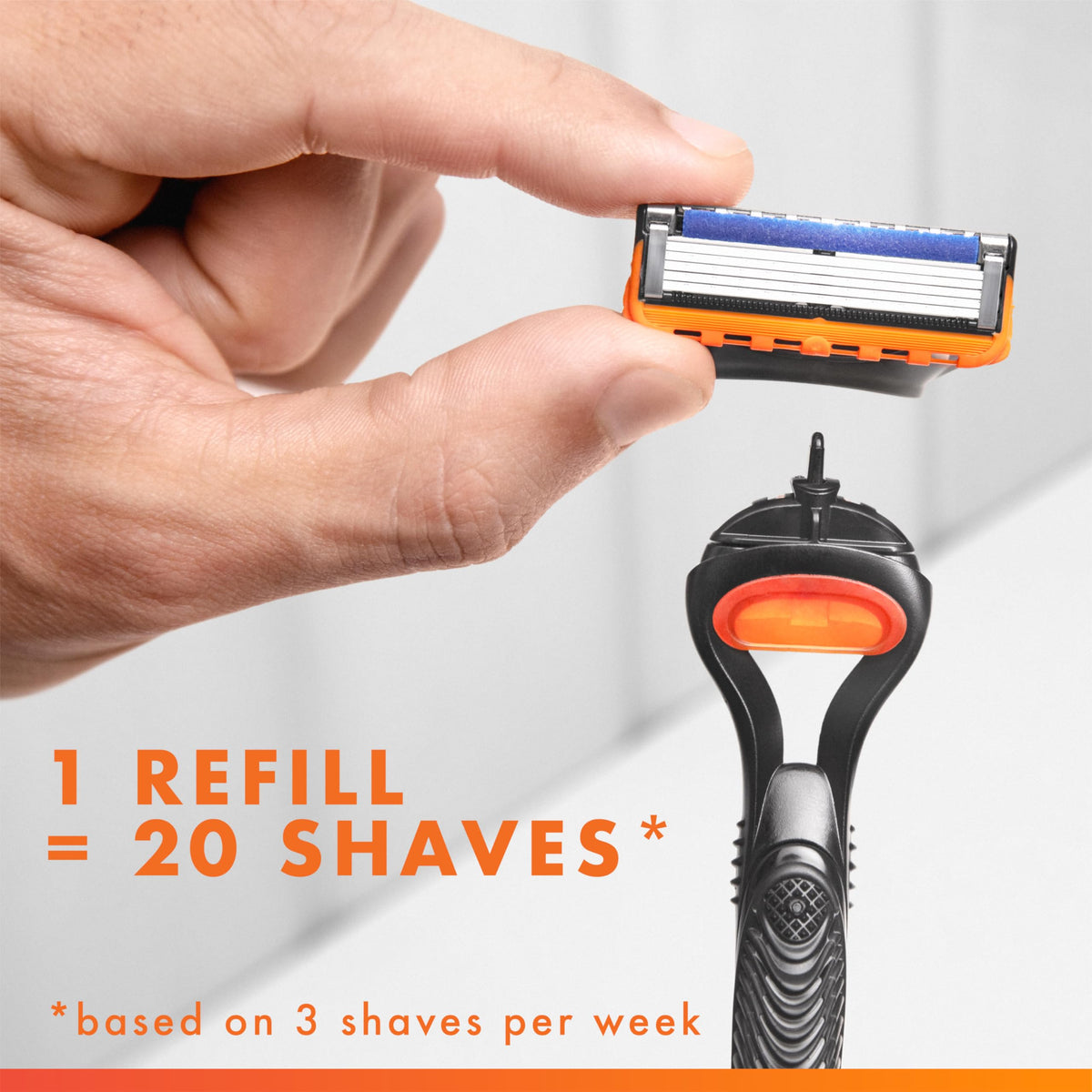 Razor Handle + 2 Razor Blade Refills E625