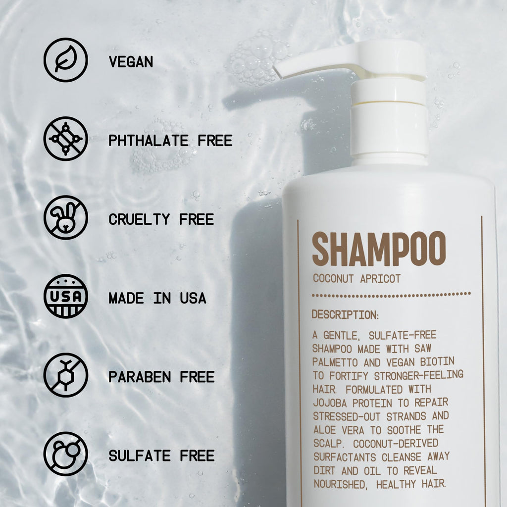Shampoo and Conditioner Bundle Coconut Apricot 32 oz X6247