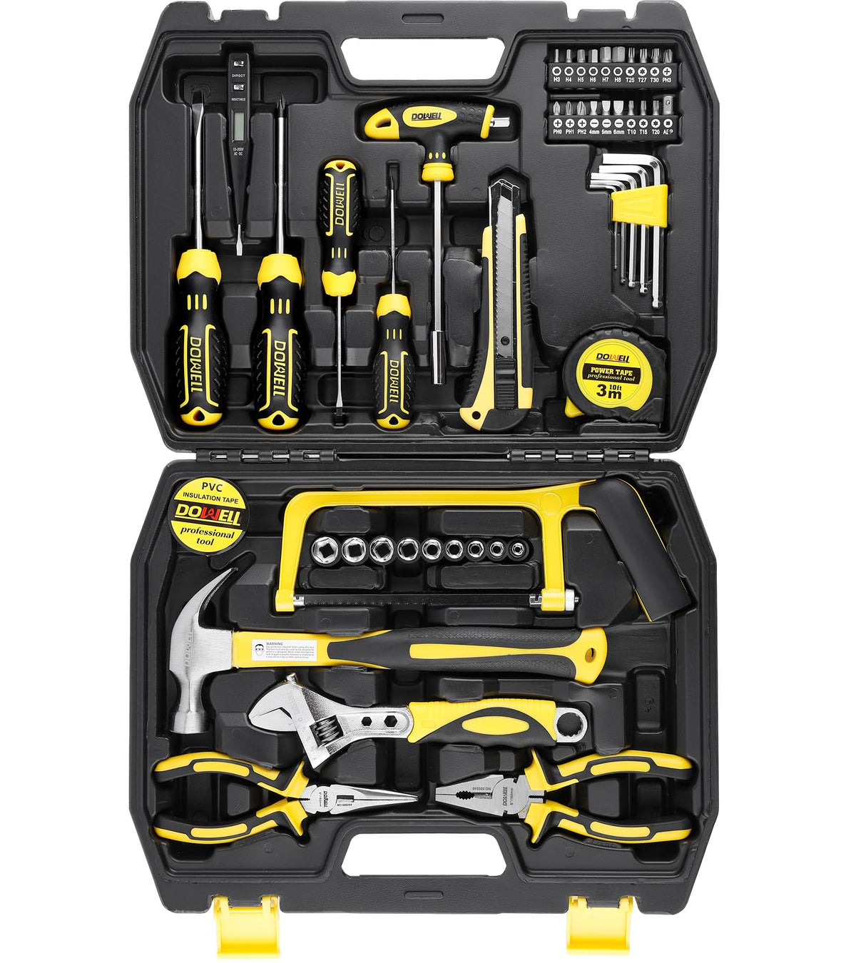 49-Piece Hand Tool Set with Plastic Tool Box C9826