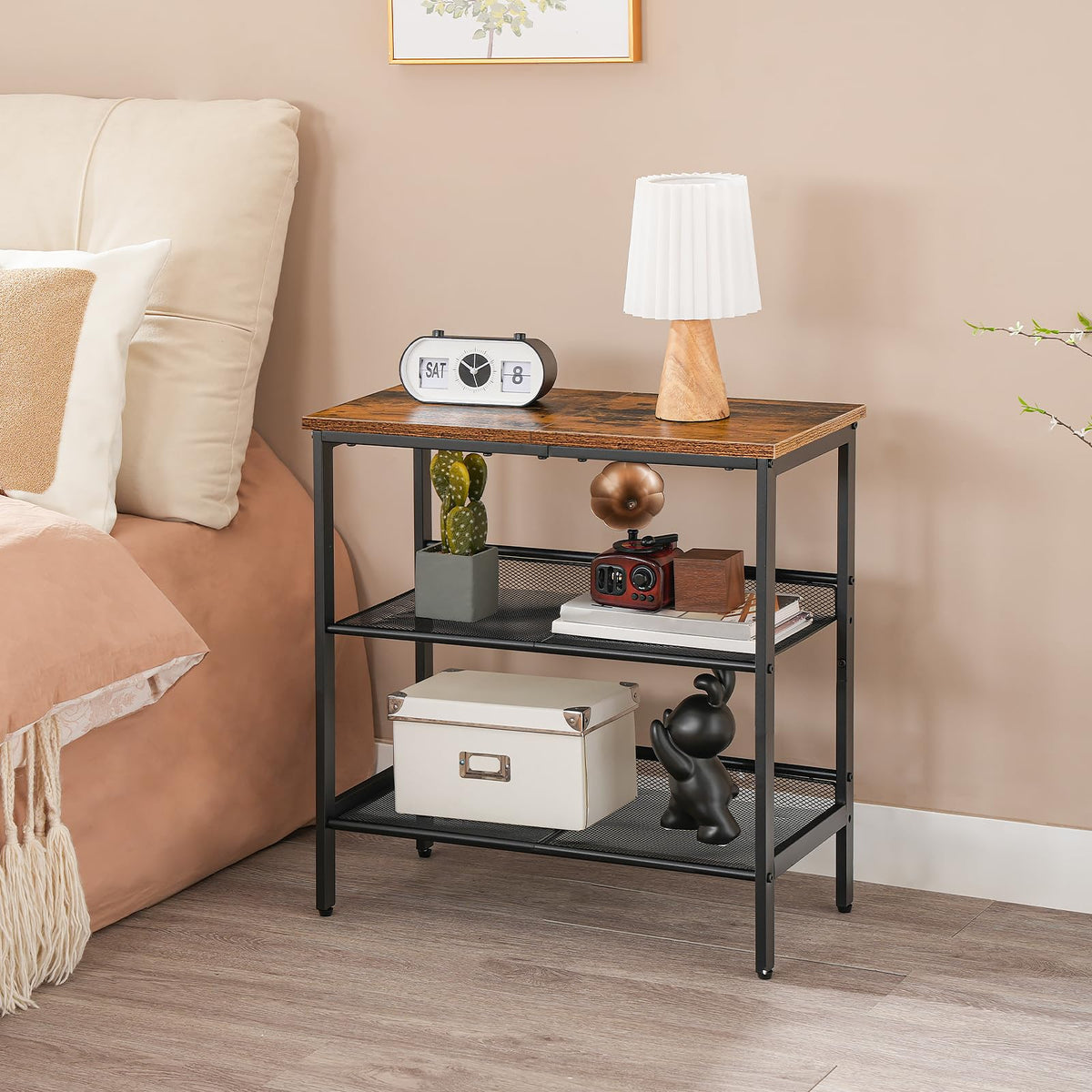 3-Tier Narrow End Table with Adjustable Shelves H961566