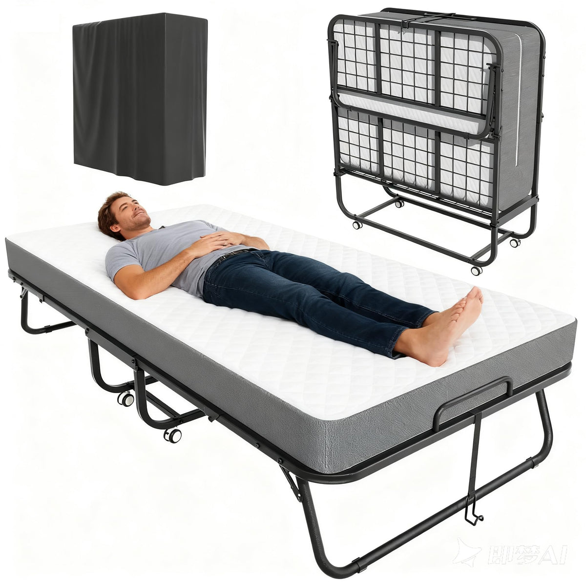 Folding Bed with Mattress X26410
