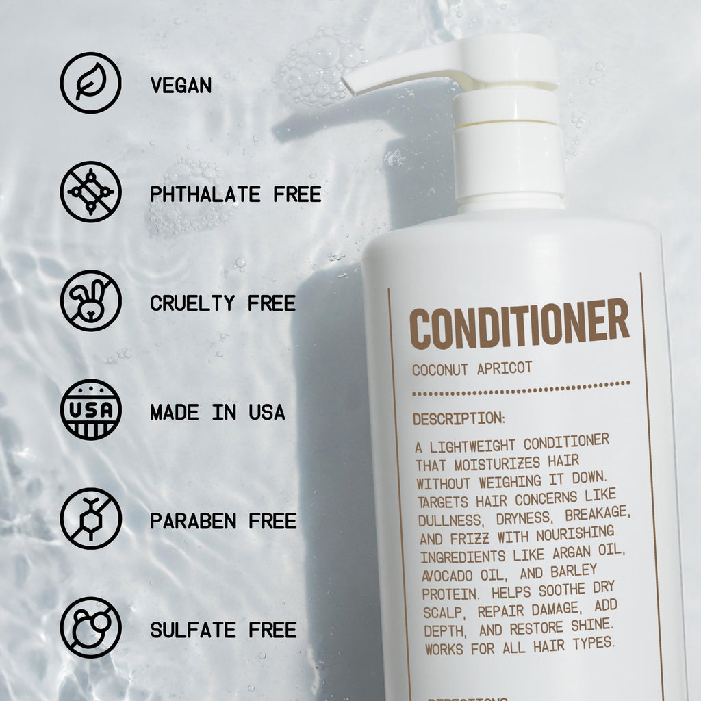 Shampoo and Conditioner Bundle Coconut Apricot 32 oz X6247