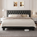 King Size Upholstered Platform Bed with Headboard I772638