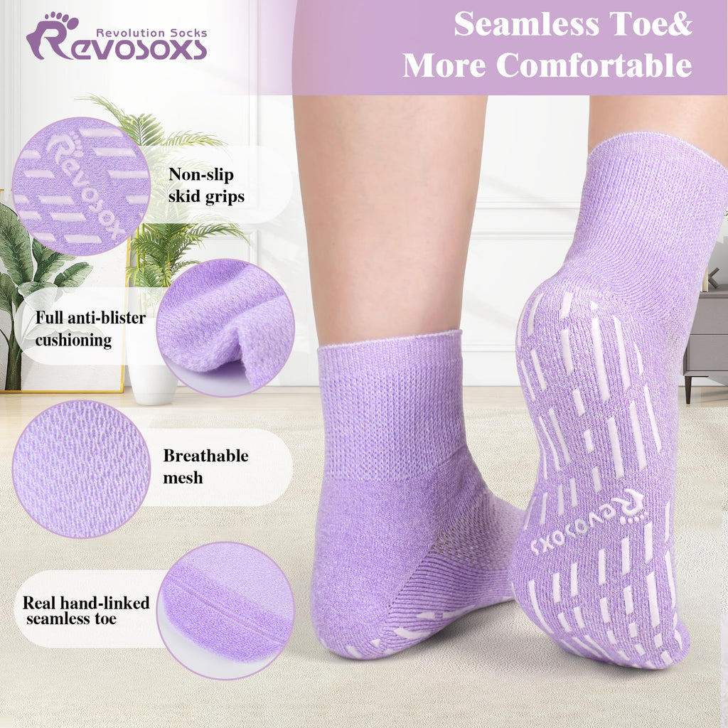 Non Slip Seamless Diabetic Ankle Socks 5 Pairs D740