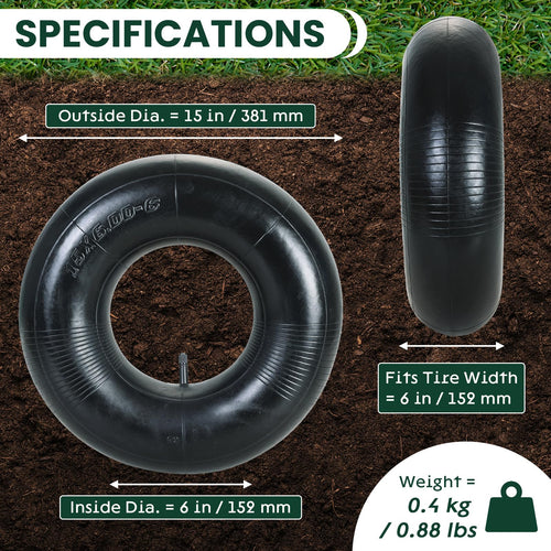 2 Pack 15 x 6.00-6" Inner Tubes with TR-13 Valve Stem X23913