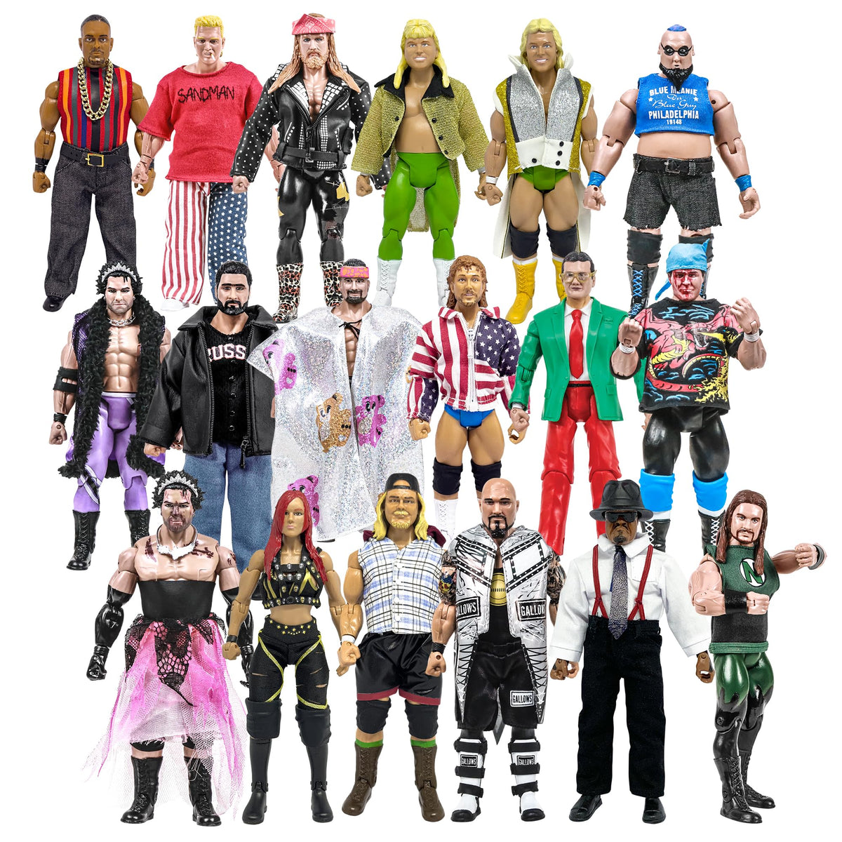 Set of 18 Wrestling Action Figures D8645