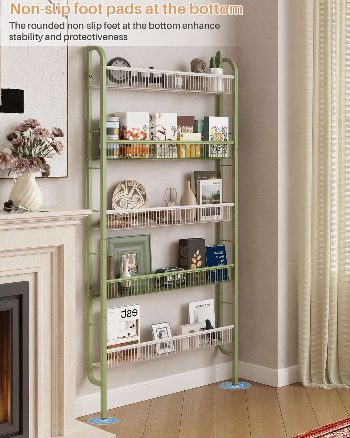 Narrow 5-Tier Bathroom Storage Rack C578