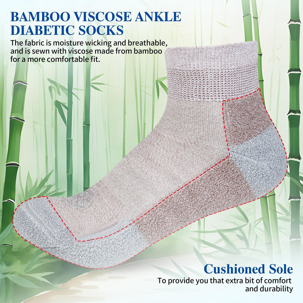 Diabetic Socks for Men, 12 Pairs Ankle & Low Cut Size 9-15 I938