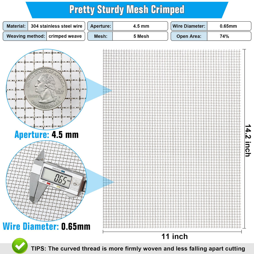 2Pack 5 Mesh 11 X 14.2 inch Crimped Mesh Screen B77048