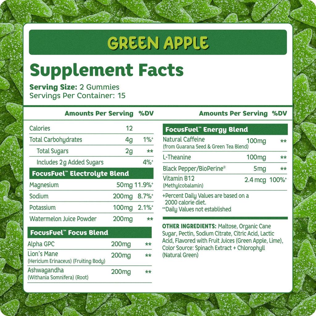 Green Apple Energy Chews 15 Servings W351