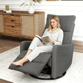 Dark Gray Velvet Swivel Recliner Chair B2769